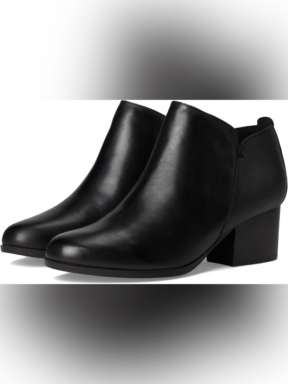 Easy Spirit Womens Georgina eFlex Block Heel Shooties - Black Leather